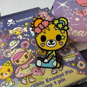 Tokidoki LUMI Digital Princess Enamel Pin + Holiday Card NEW